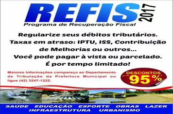AVISO DO DEPARTAMENTO DE TRIBUTAÇÃO