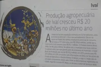 Produção Agropecuária de Ivaí cresceu R$20 milhões no último ano