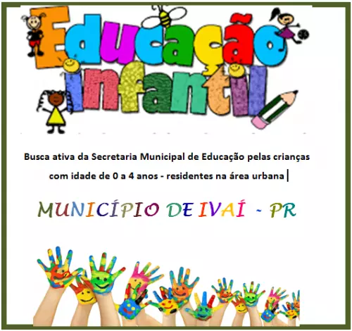 PRÉ INSCRIÇÃO PARA A CRECHE - CMEI (CENTRO MUNICIPAL DE ED. INFANTIL) E DA PRÉ ESCOLA
