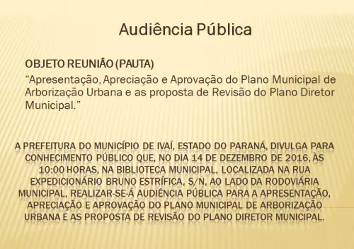 Audiência Pública